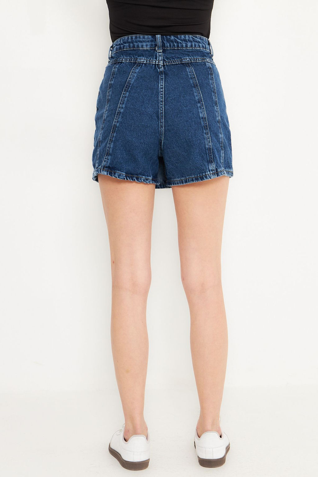 TRENDYOLMILLA Koyu Mavi Y?rtmac Detayl? Denim Sort Etek TWOSS25SR00149  фото 4