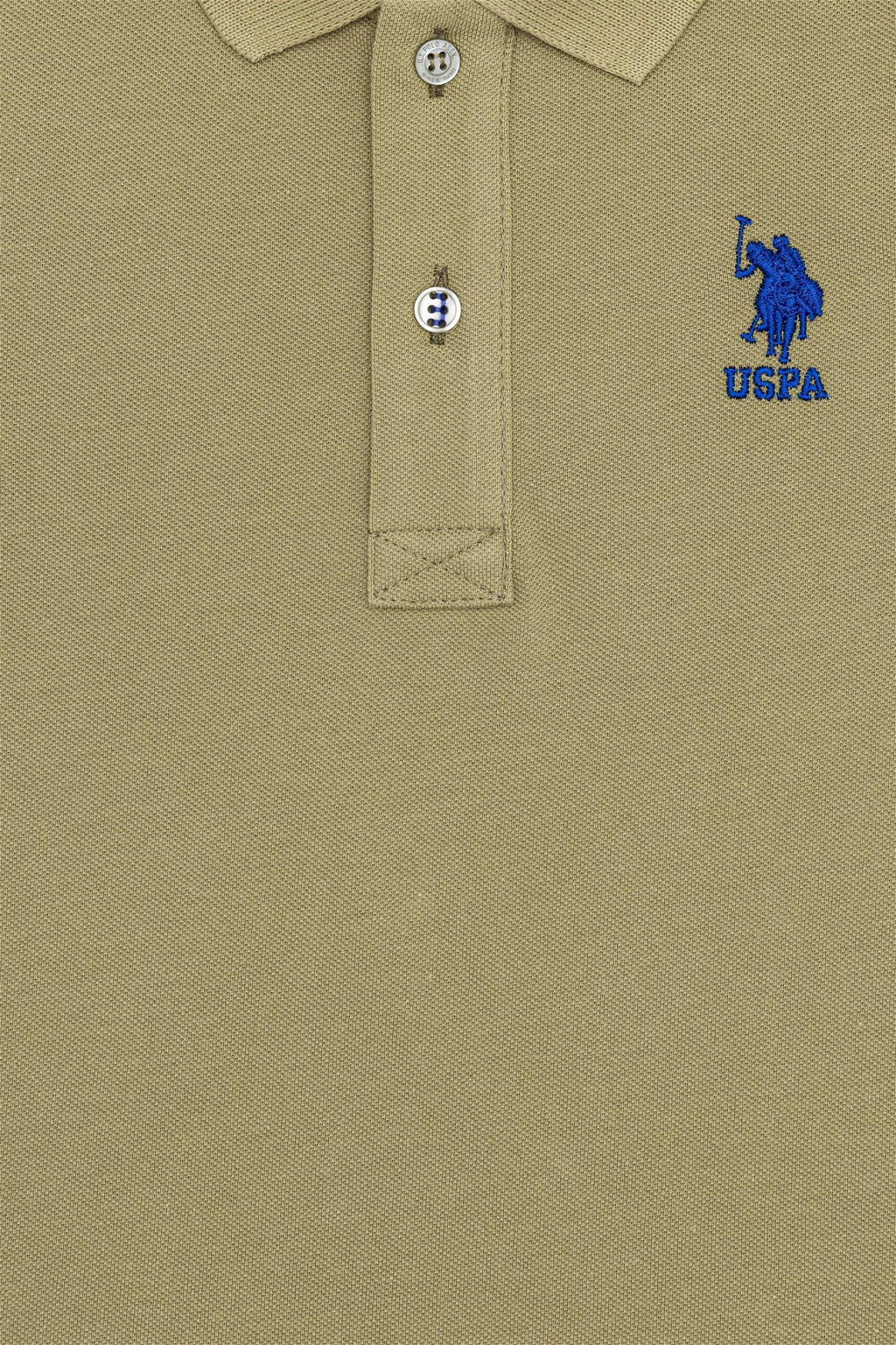 Футболка с воротником поло цвета хаки для мальчиков Basic - U.s. polo assn фото 6