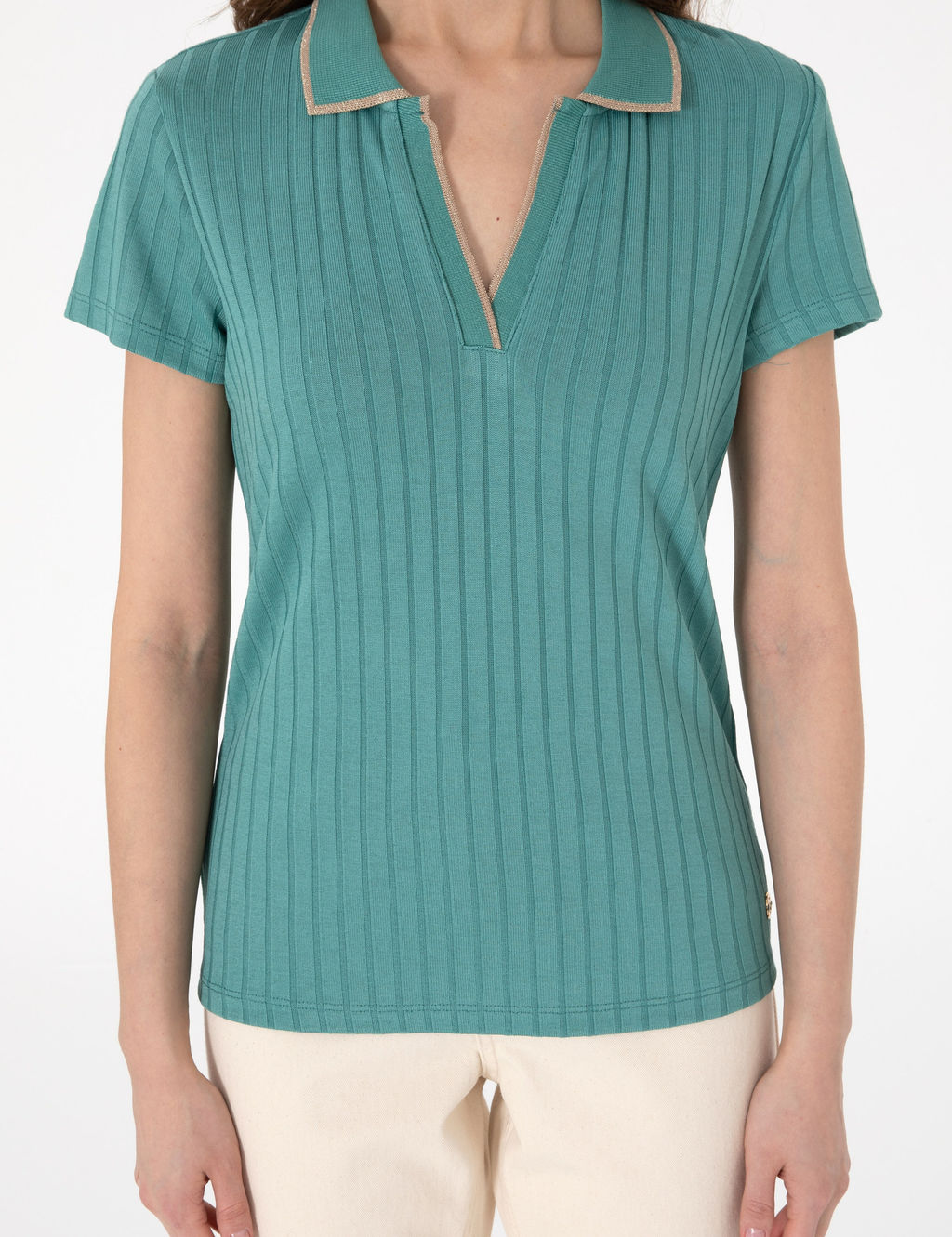 Ye_il Slim Fit Basic Ti__rt