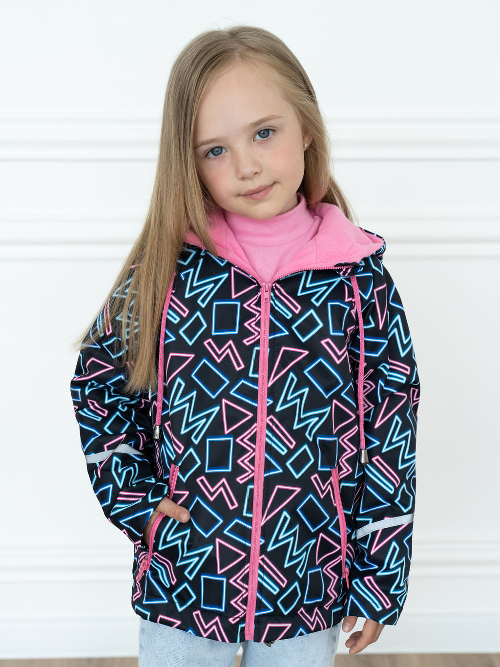 Ветровка детская розовая