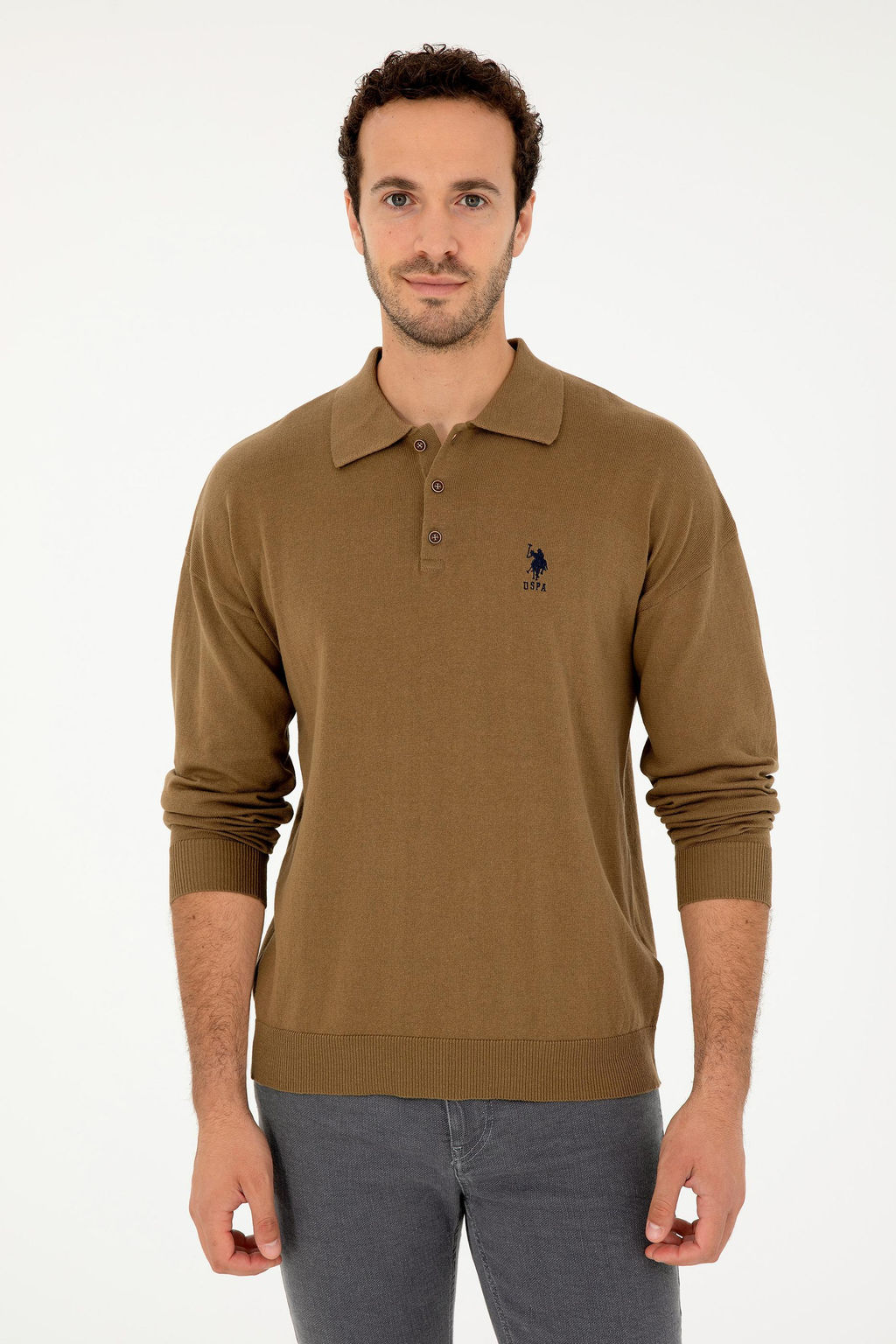 Erkek Haki Basic Kazak - U.s. polo assn фото 3