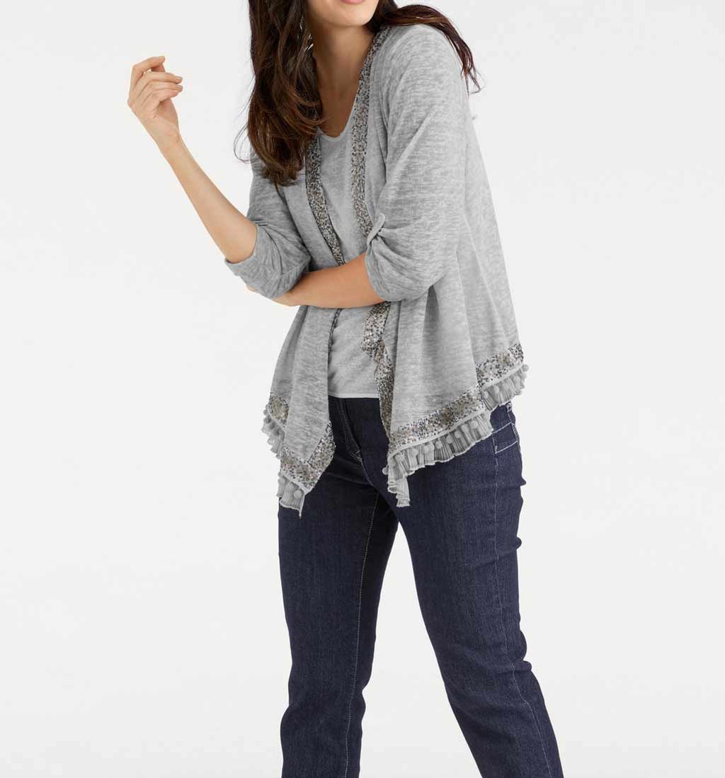 Кардиган, серый - Linea tesini фото 6