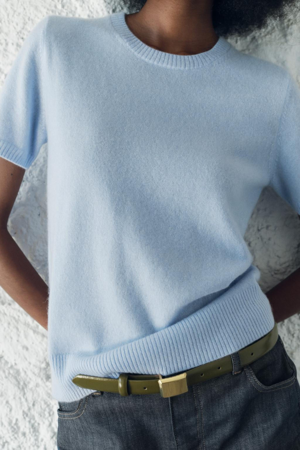 BASIC 100% CASHMERE SHORT SLEEVE TOP - Zara фото 12