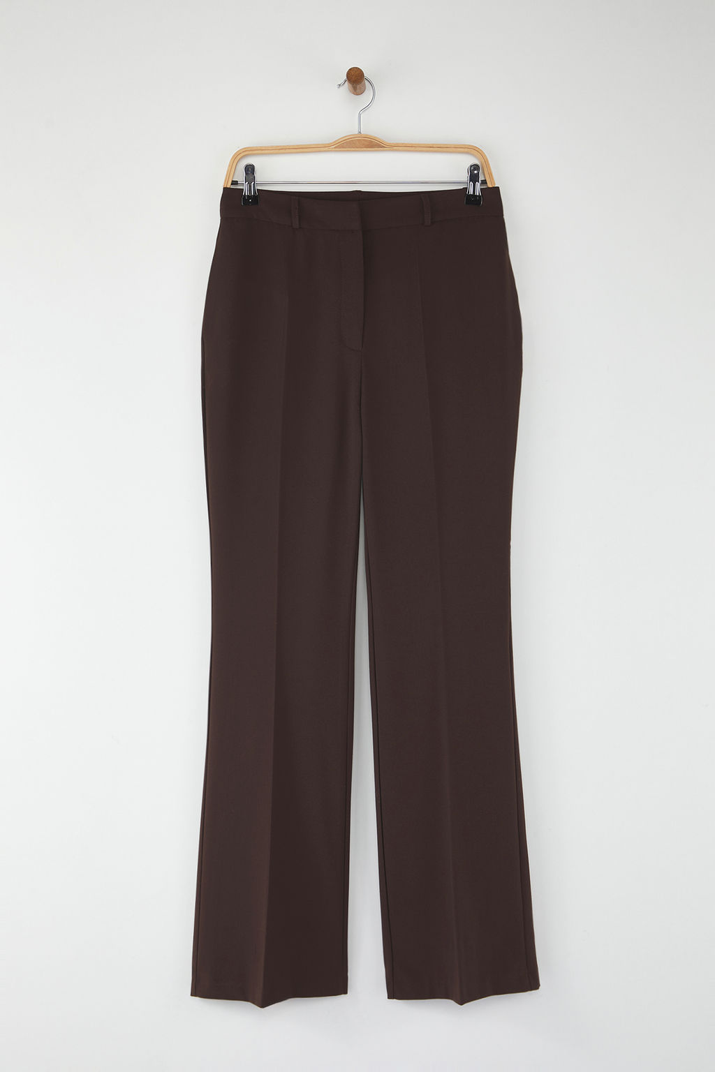 Kahverengi Limited Edition Flare Kal?p Kumas Pantolon TWOAW26PL00056 - Trendyolmilla фото 5