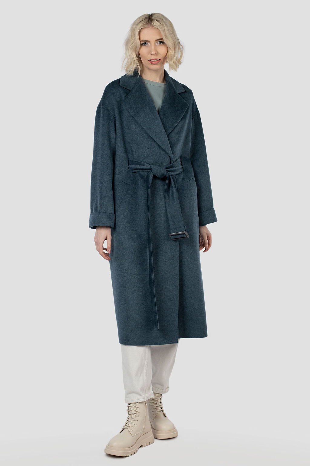 Пальто женское демисезонное (пояс) - El podio фото 9