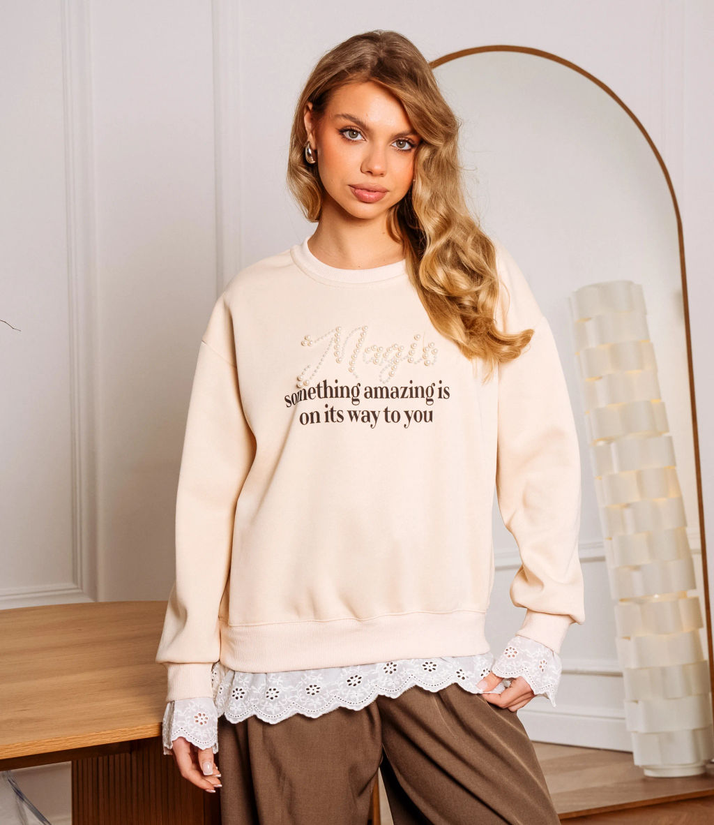 Свитшот #КТ3701 (1), бежевый