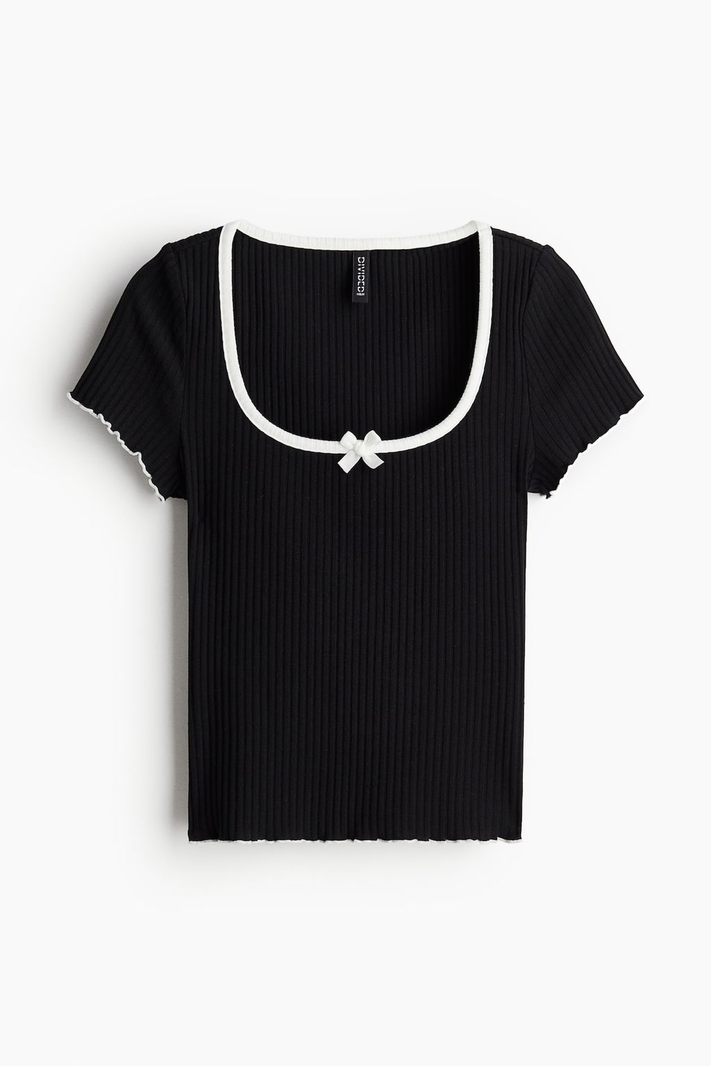 Top de canale con detalles sobrehilados - H&m фото 5