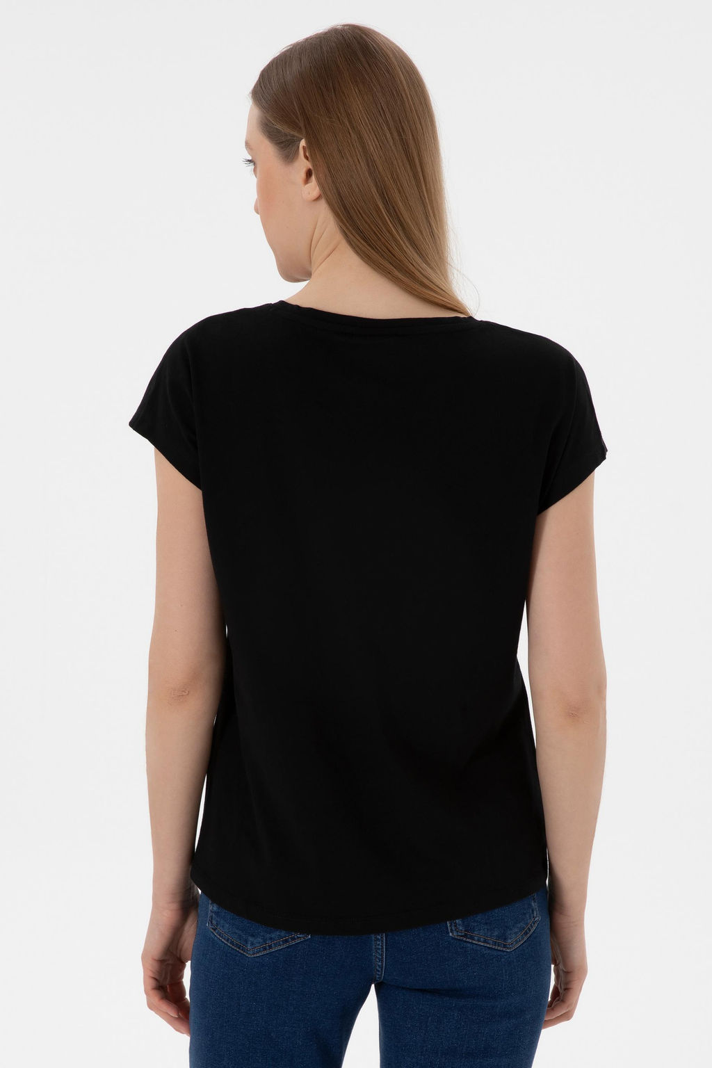 Kad_n Siyah Basic Ti__rt Sepette S_rpriz _ndirim - U.s. polo assn фото 6