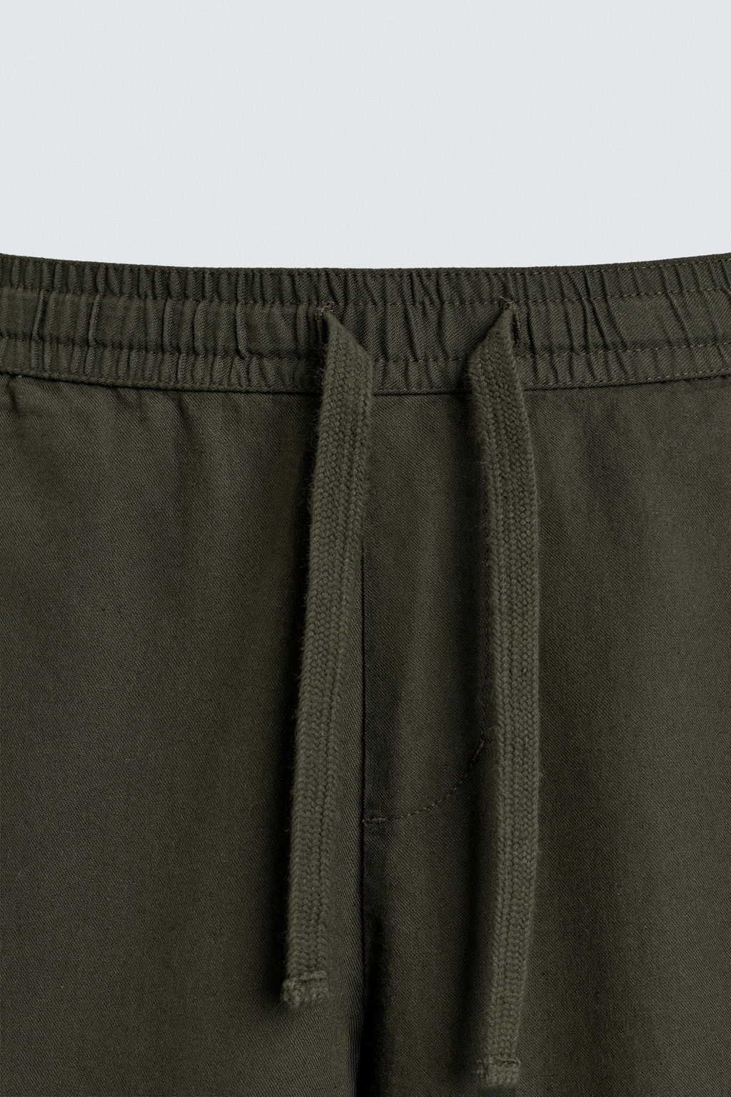 PANTAL?N RELAXED FIT ALGOD?N - LINO / Khaki oscuro - Zara фото 8