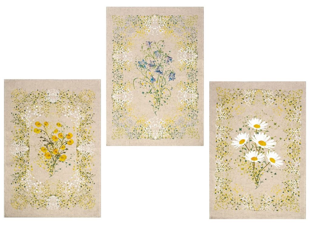 22С145-ШР+К/п.р/фкор Комплект полотенец из 3 шт 45*60 "Полевые цветы-3(мини)" рис. 359