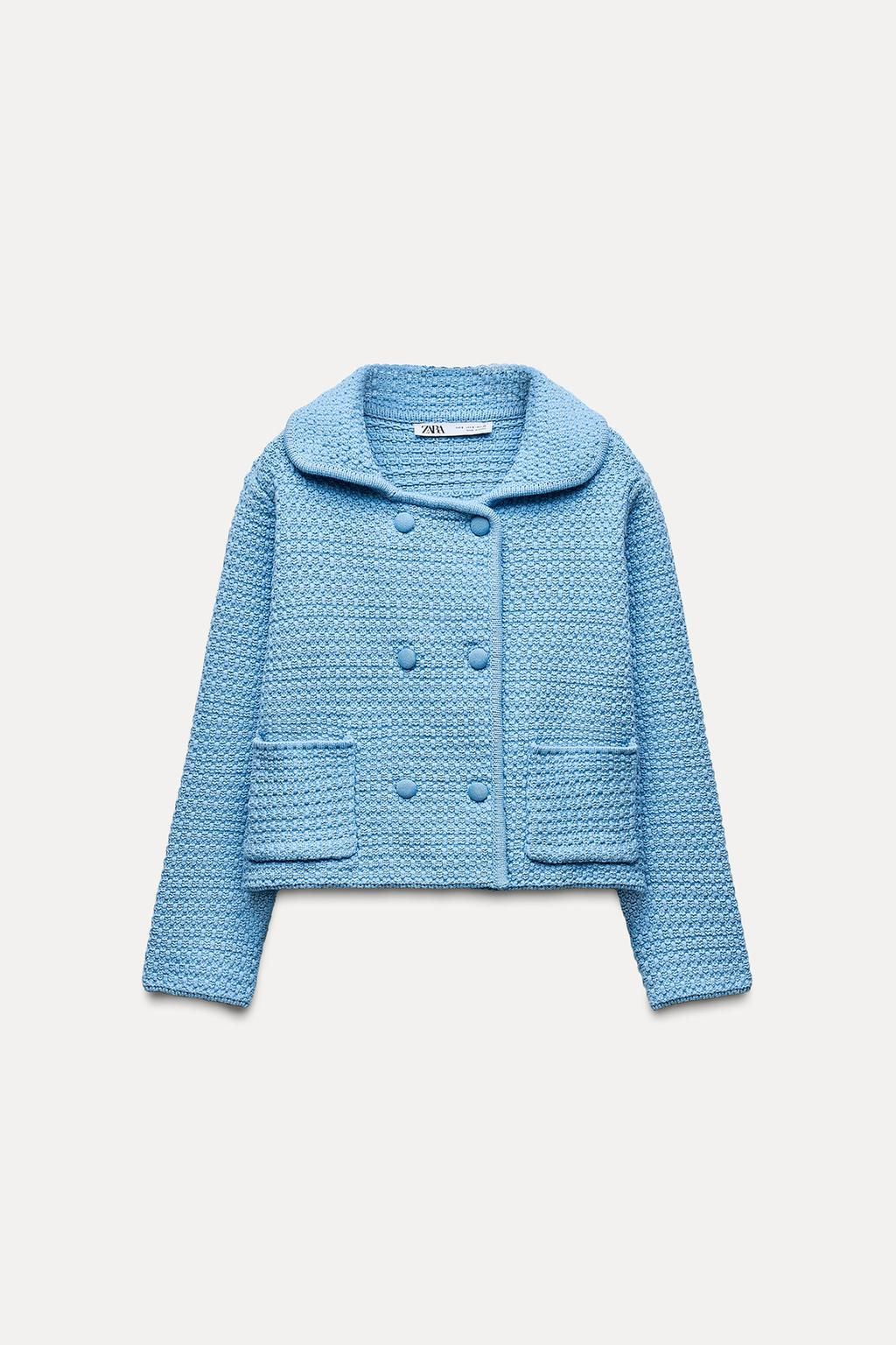 CHUNKY KNIT CARDIGAN WITH PETER PAN COLLAR - Zara фото 11