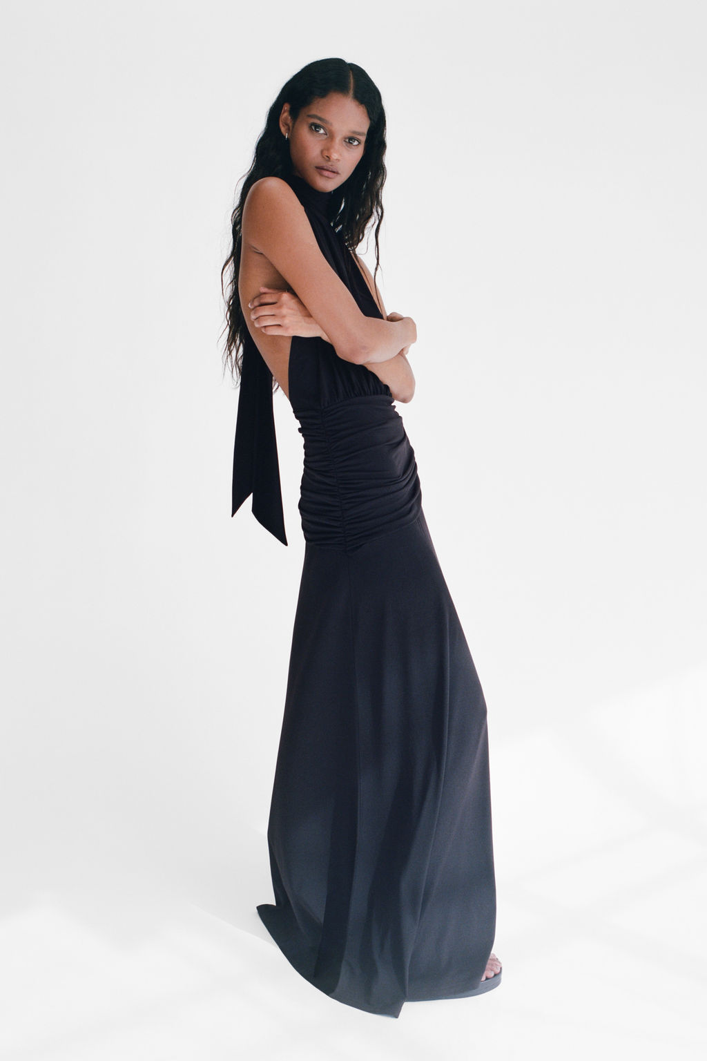 Vestido halter drapeado - H&m фото 3