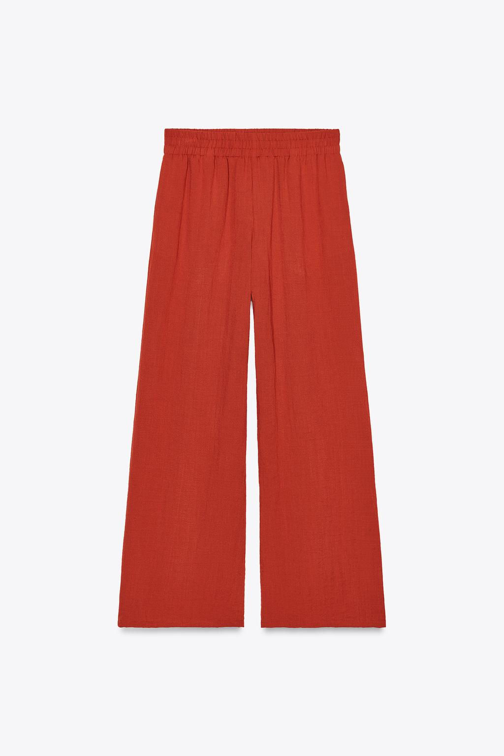 RUSTIC WIDE-LEG TROUSERS - Zara фото 14