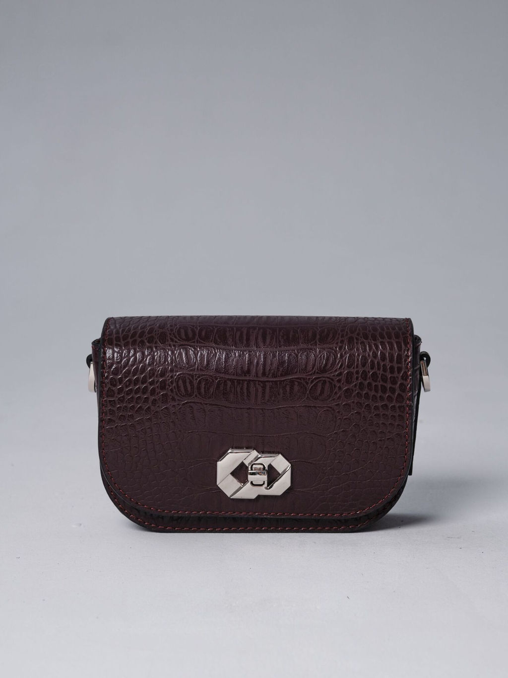 Сумка кожаная кросс-боди Deboro 30879 пурпурный