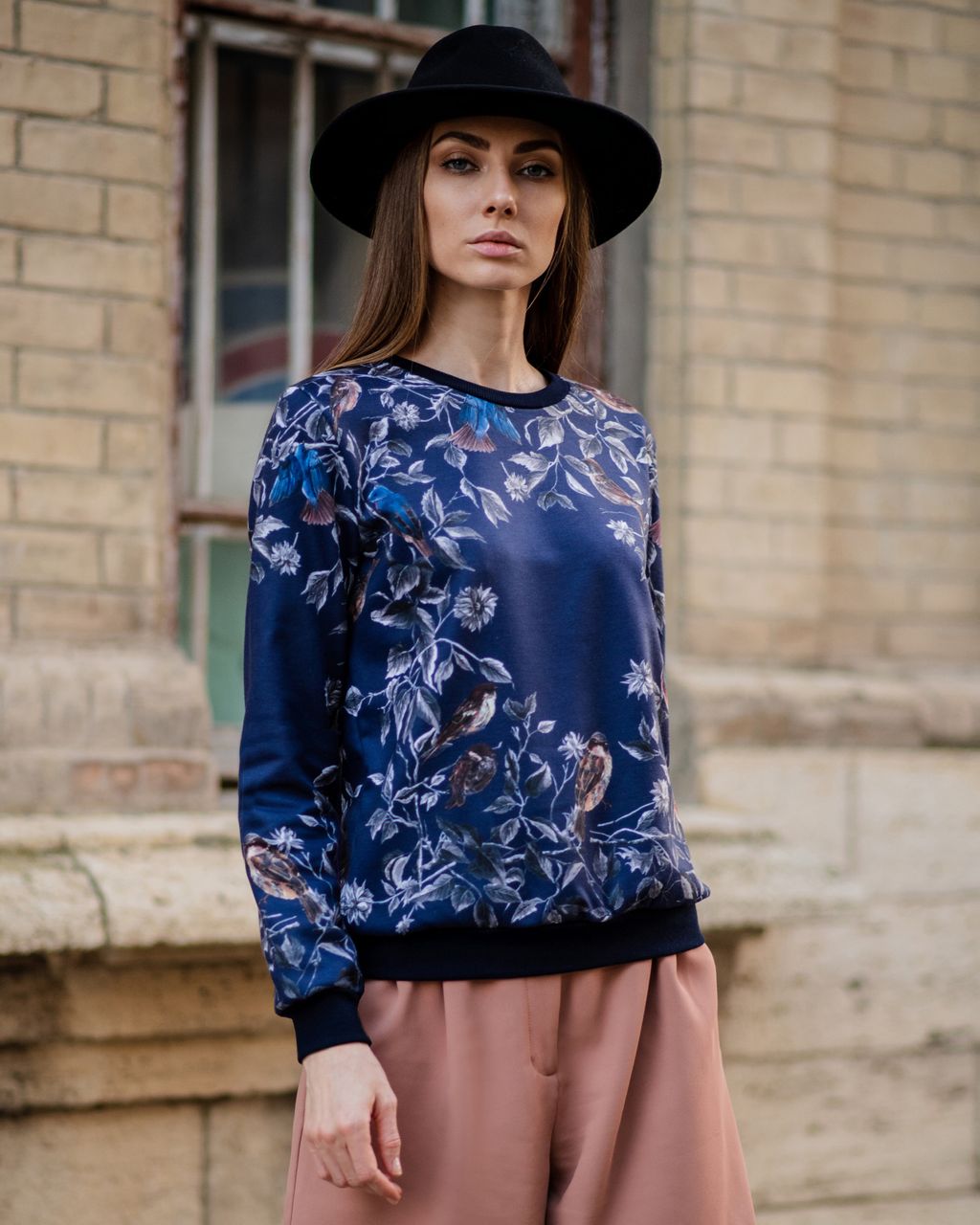 Свитшот с однотонными манжетами джемпер - Sahar art lab фото 2