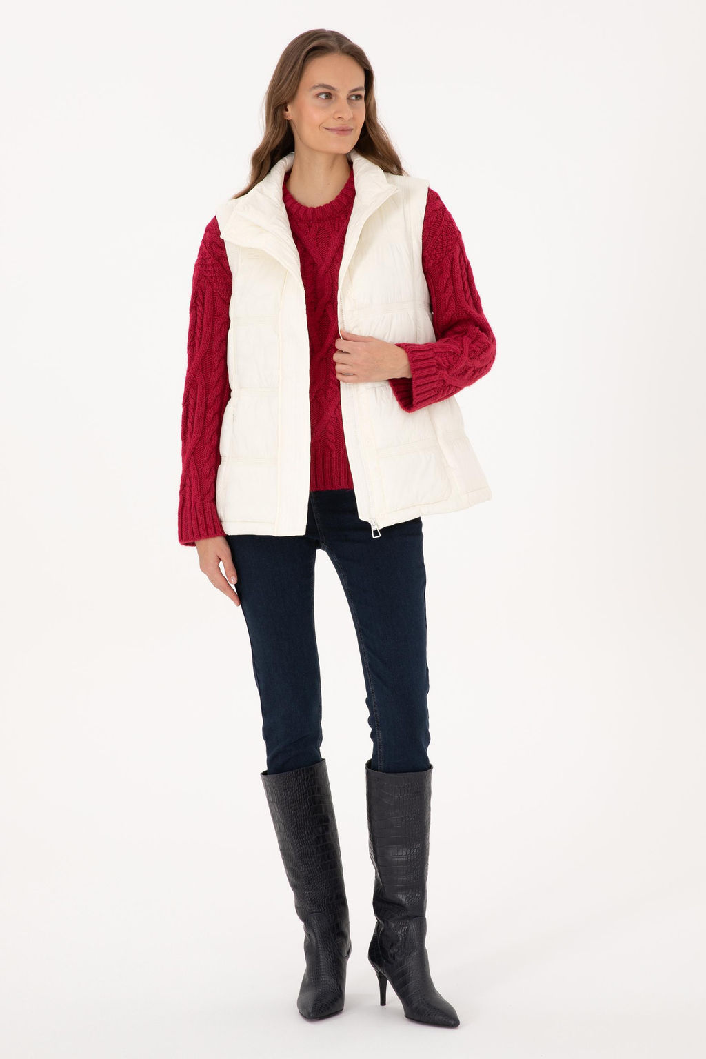 Kad_n Krem Yelek - U.s. polo assn фото 4