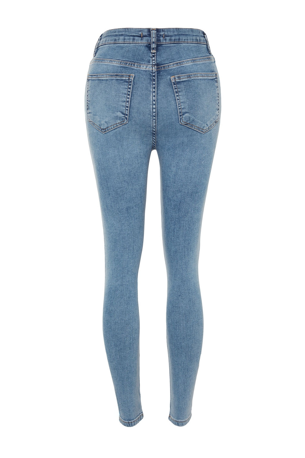 TRENDYOLMILLA Koyu Mavi Sekillendiren Etki Yuksek Bel Skinny Jeans TWOAW24JE00070  фото 16