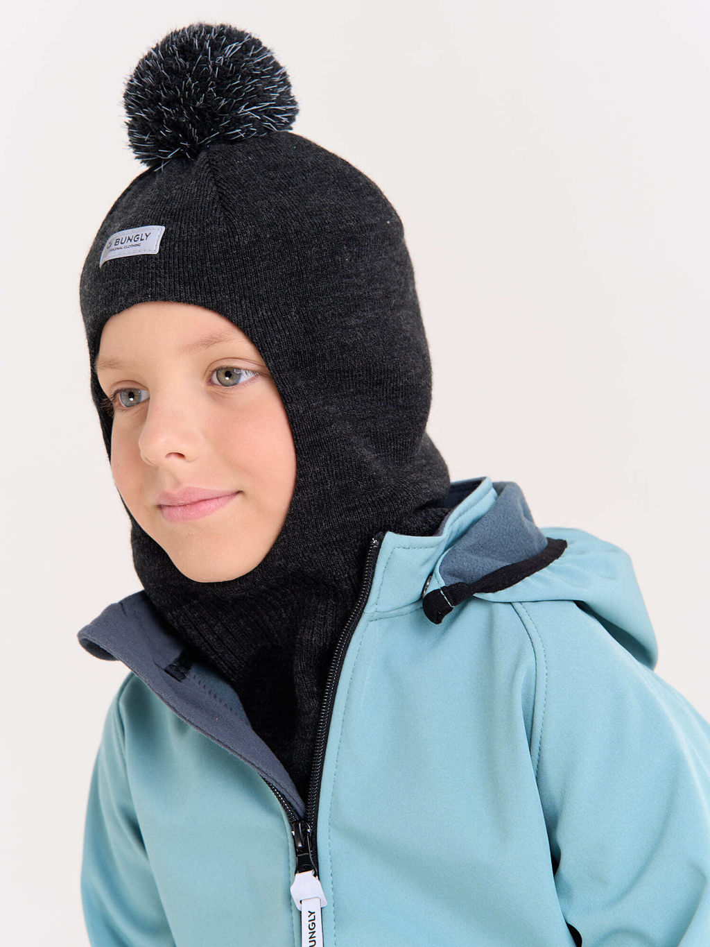 Шлем демисезонный из смесовой шерсти Графит меланж