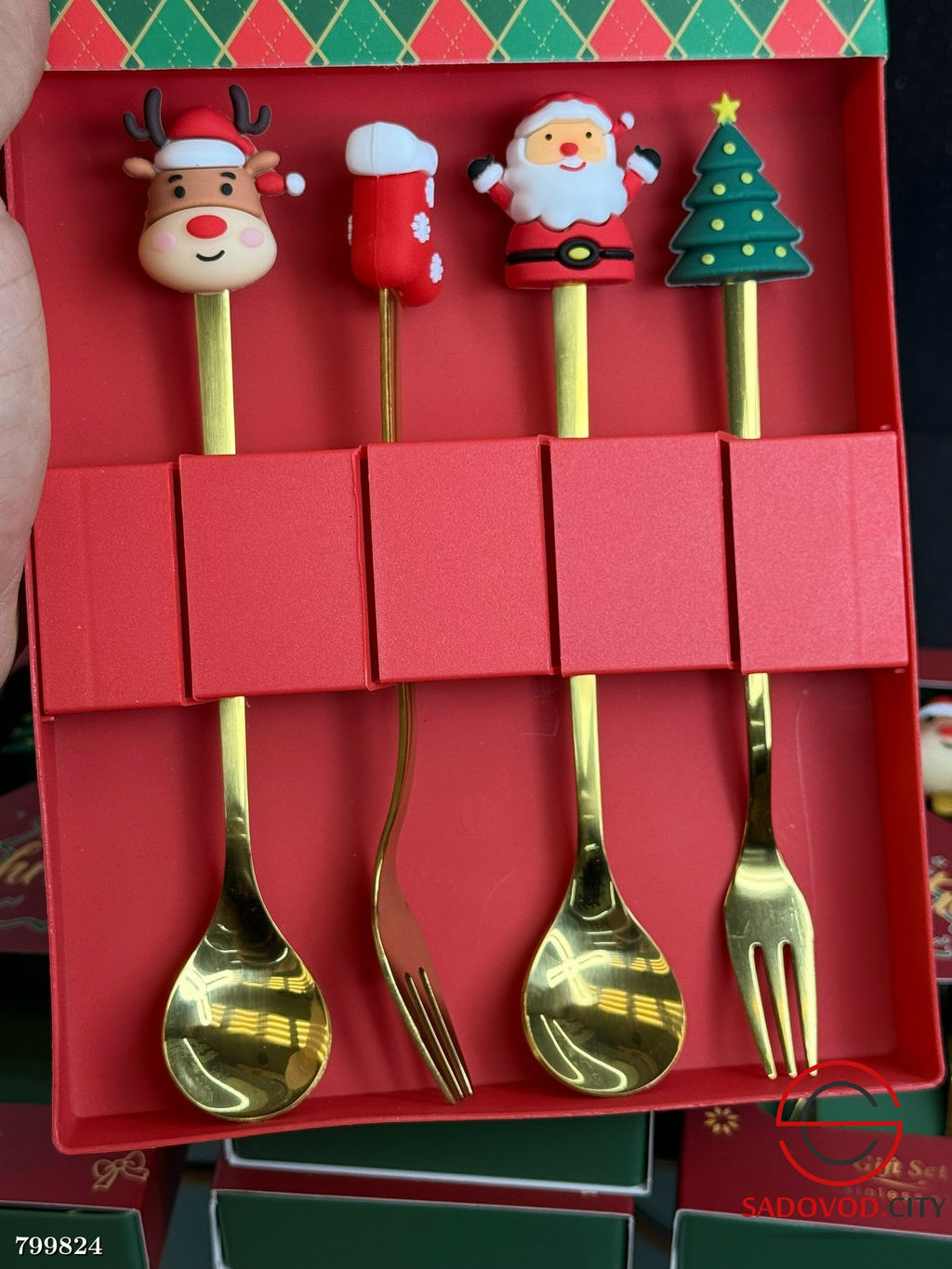 Новогодний набор в пластиковой упаковке 4 шт