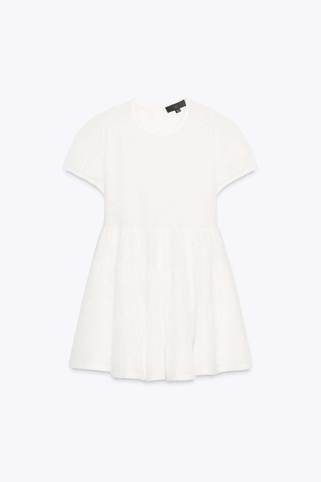 FINE KNIT SHORT PANEL DRESS - Zara фото 5