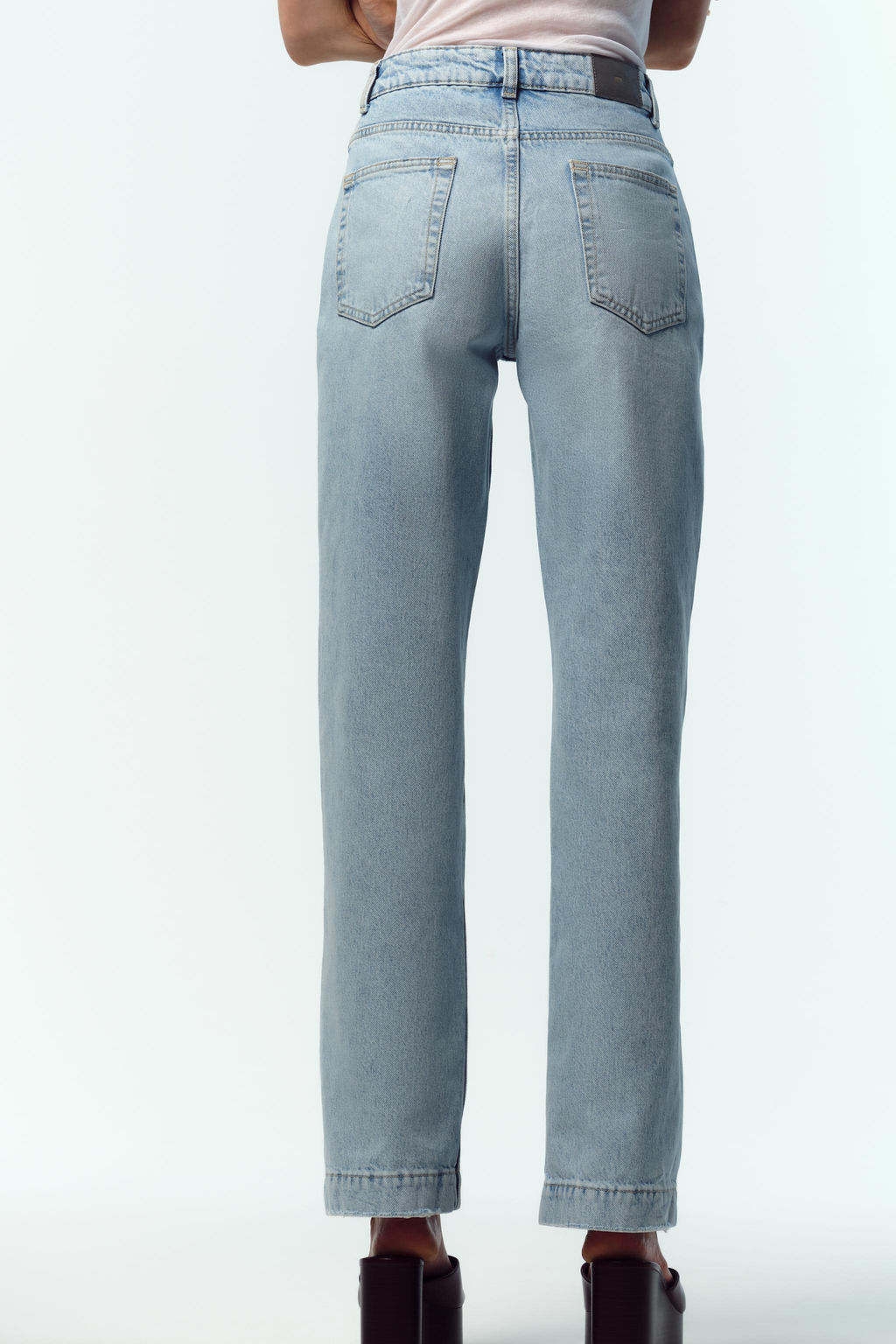 JEANS Z.04 STRAIGHT MID-WAIST FULL LENGTH - Zara фото 24