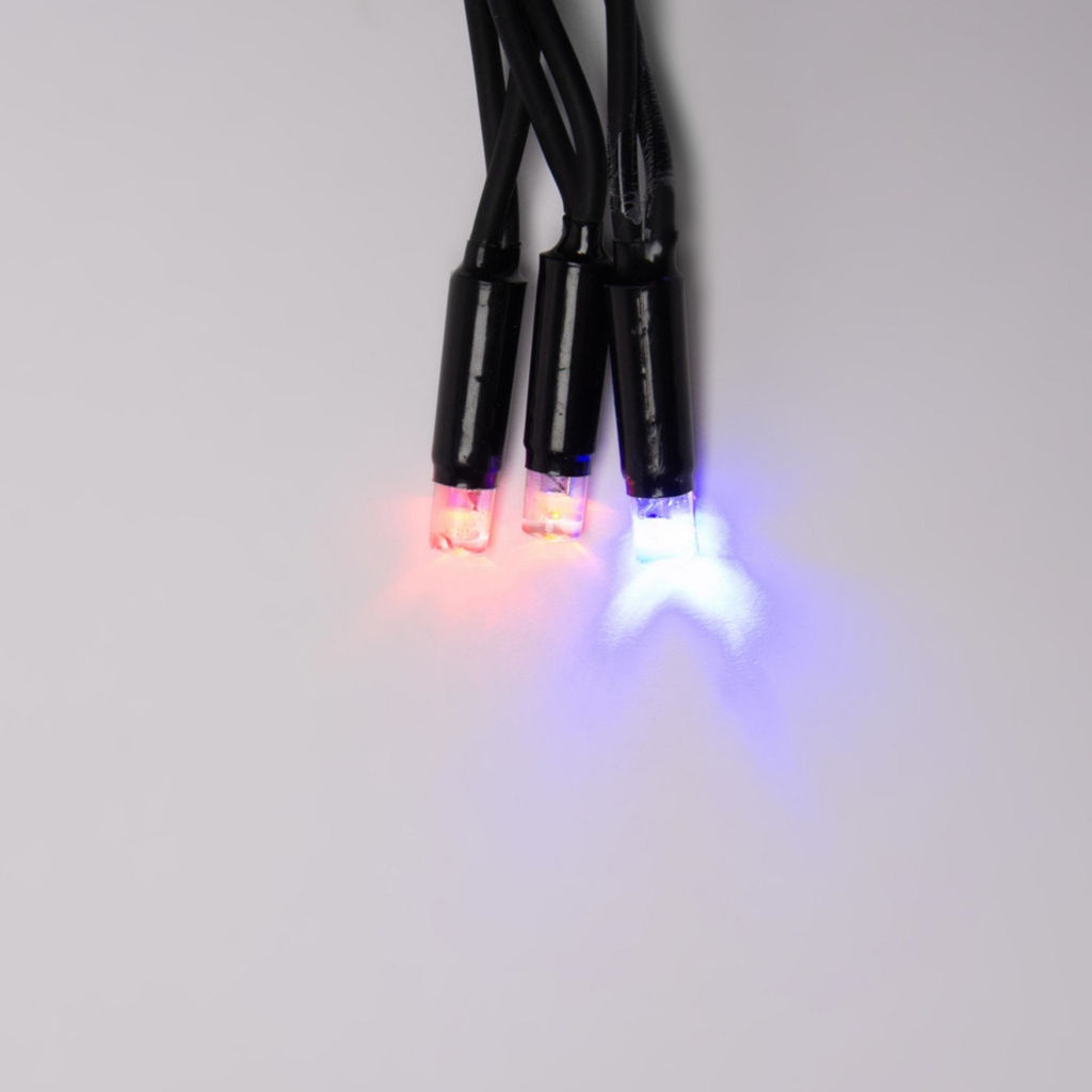 ULD-B3010-200/TBK MULTI IP67 Бахрома светодиодная с эффектом мерцания, 3м. Соединяемая. 200 светодиодов. Разноцветный свет. Провод черный. TM Uniel. - Volpe фото 3