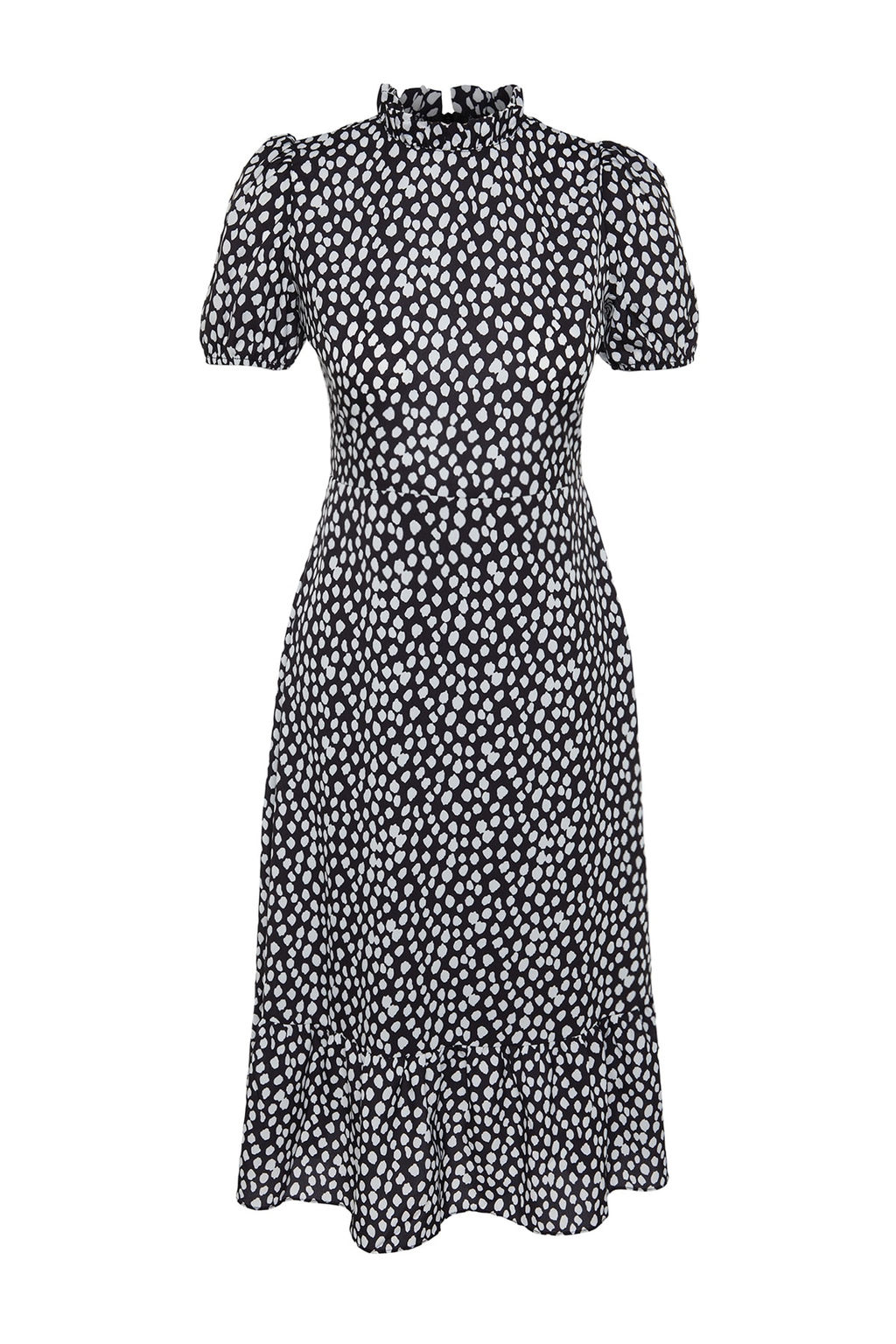 TRENDYOLMILLA Ac?k Mavi Cicekli A Kesim F?rf?rl? Midi Dokuma Elbise TWOSS20EL0894  фото 55