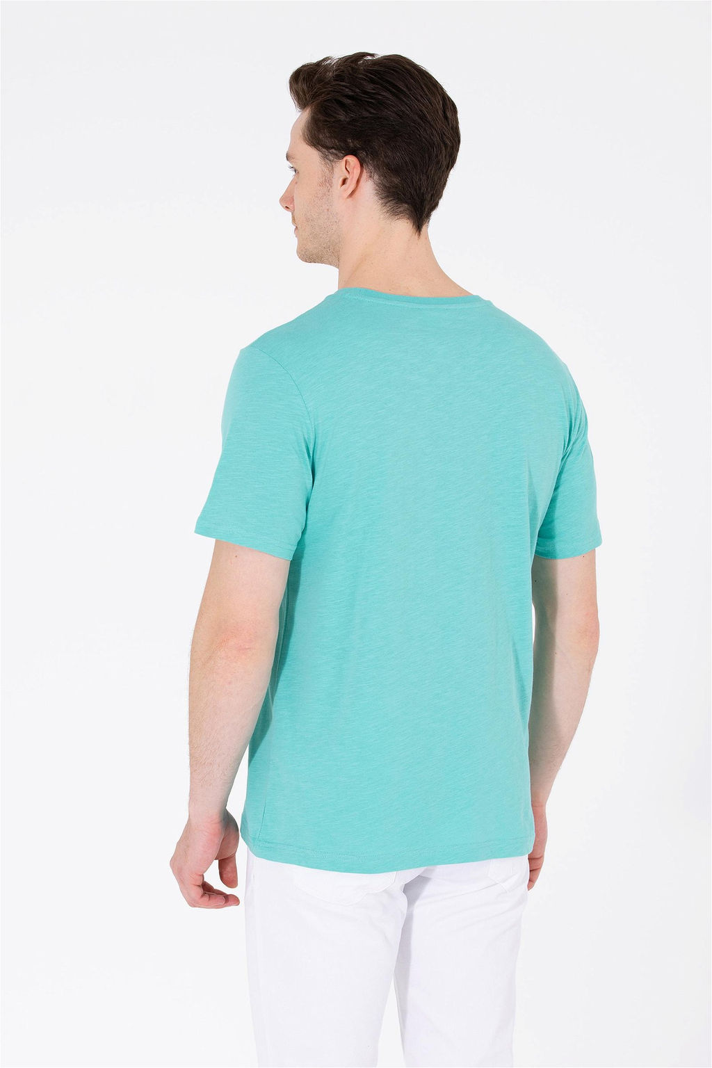 Мужская мятная футболка с круглым вырезом - U.s. polo assn фото 13