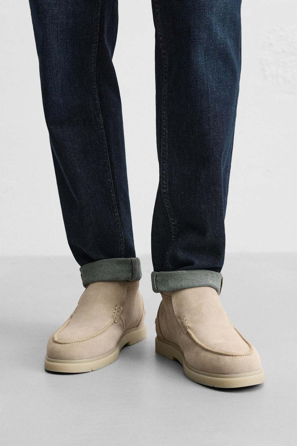 CASUAL LEATHER ANKLE BOOTS - Zara фото 3