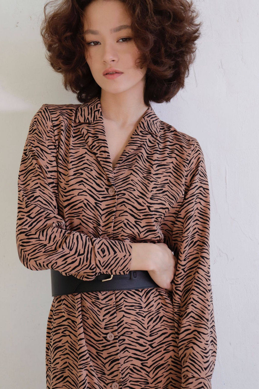 Платье-рубашка с английским воротником принт - Martichelli фото 121