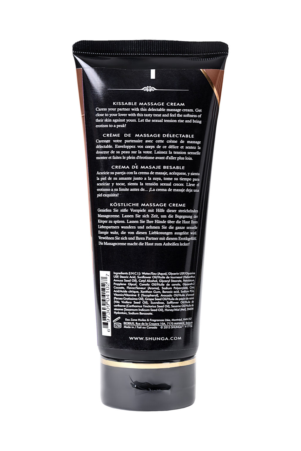 Массажный крем Shunga Intoxicating Chocolate, съедобный, шоколад, 200 мл