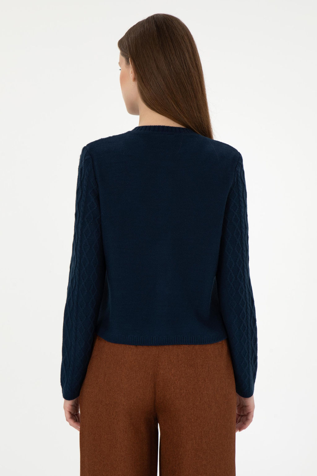 Женский темно-синий трикотажный кардиган Неожиданная скидка в корзине - U.s. polo assn фото 5