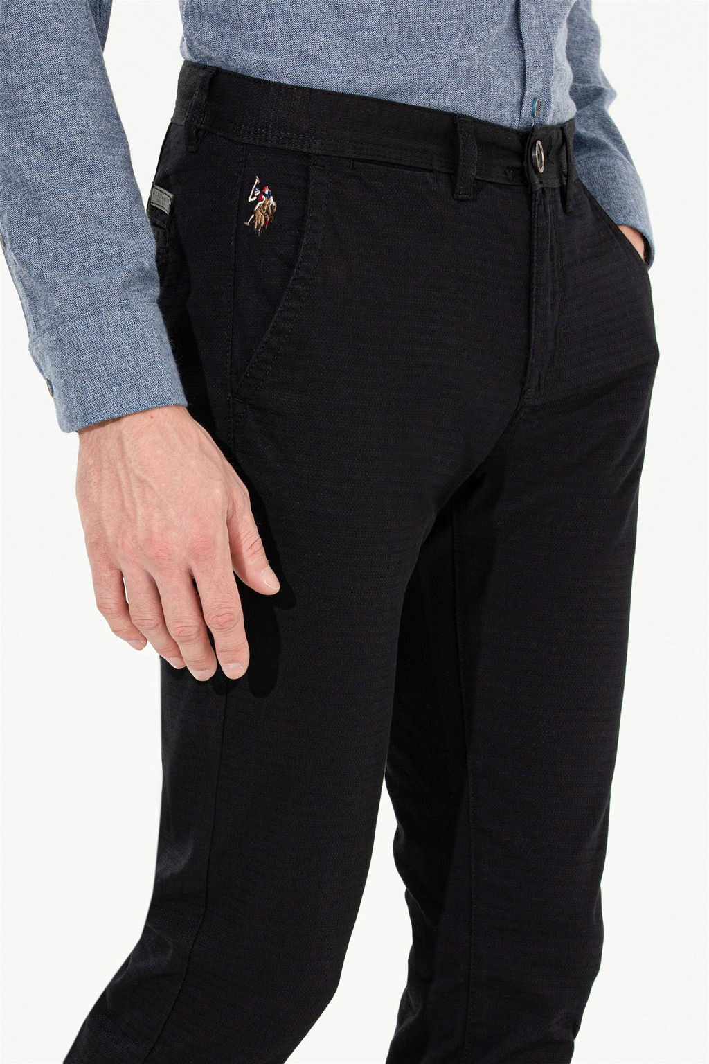 Мужские черные брюки из плотной ткани Неожиданная скидка в корзине - U.s. polo assn фото 5