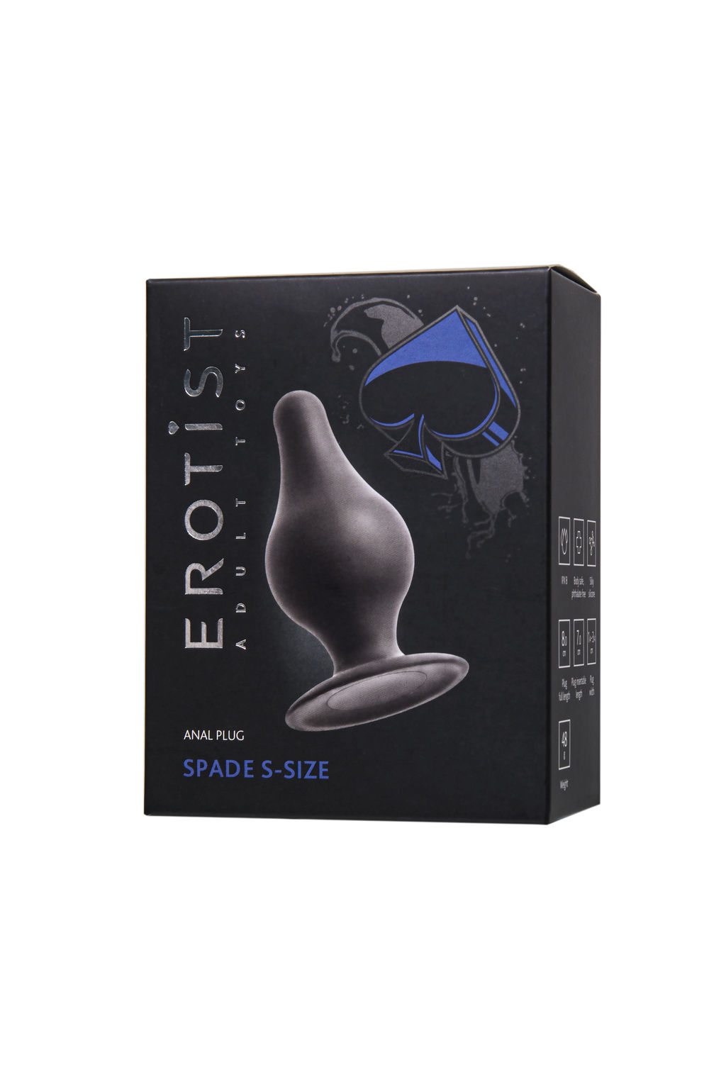 Анальная втулка Erotist Spade S, сайлекспан, чёрный, 8 см  фото 7