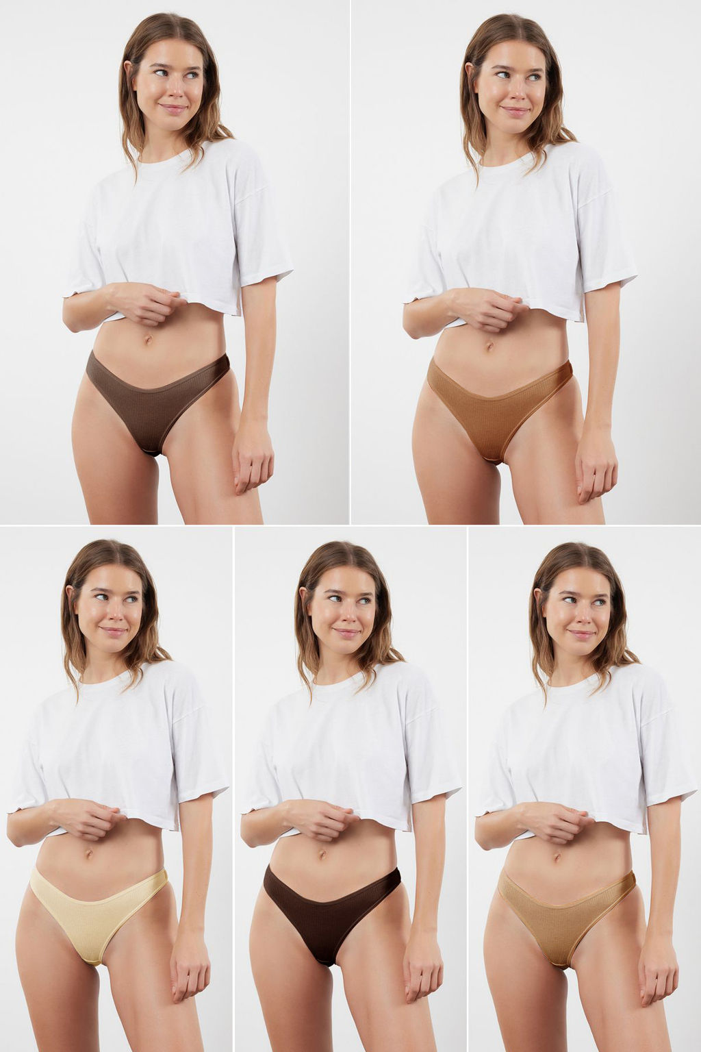 TRENDYOLMILLA Cok Renkli 5li Paket Fitilli Tanga Orme Kulot THMSS24KU00045  фото 10