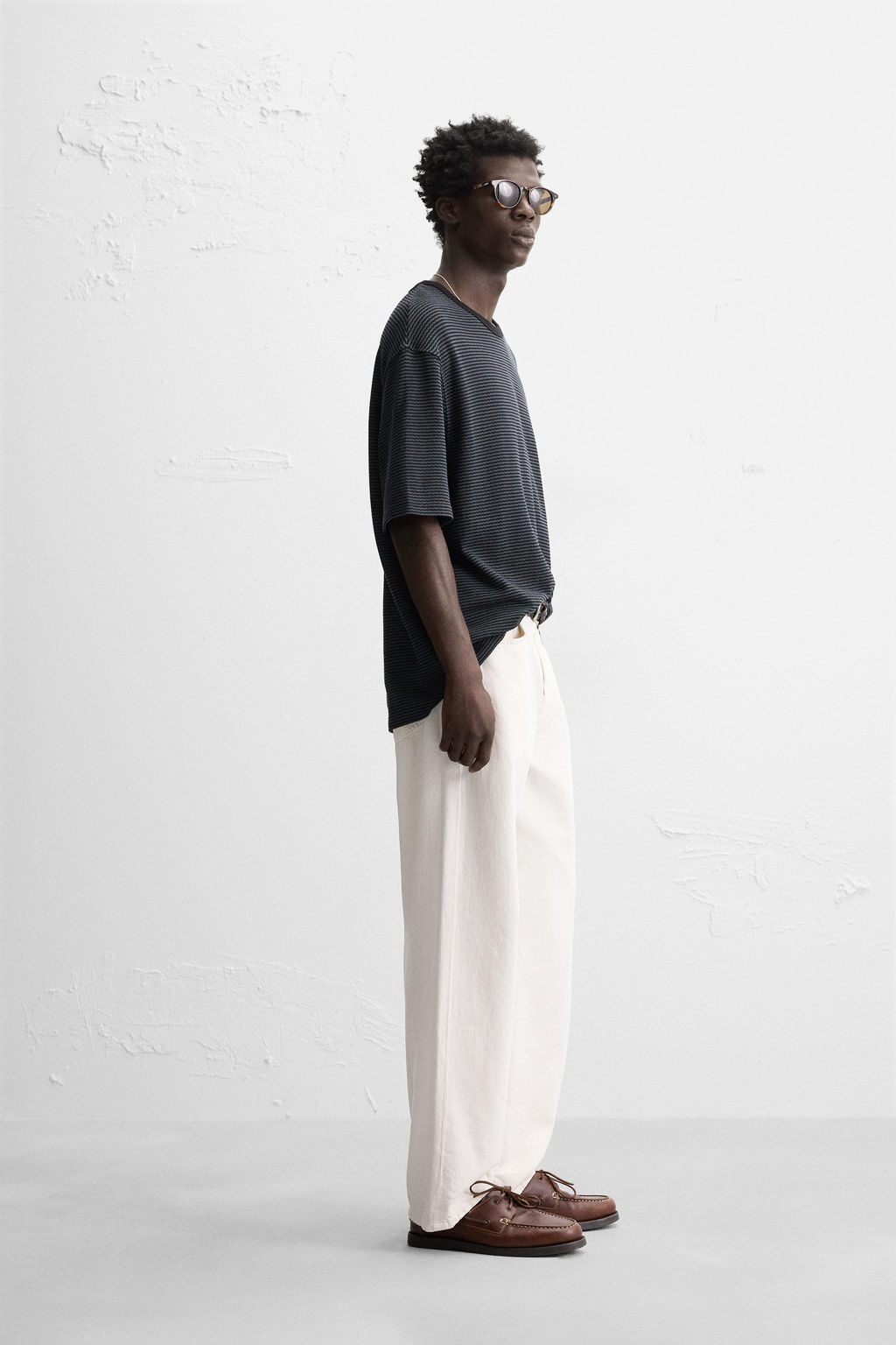 STRIPED JACQUARD T-SHIRT - Zara фото 4
