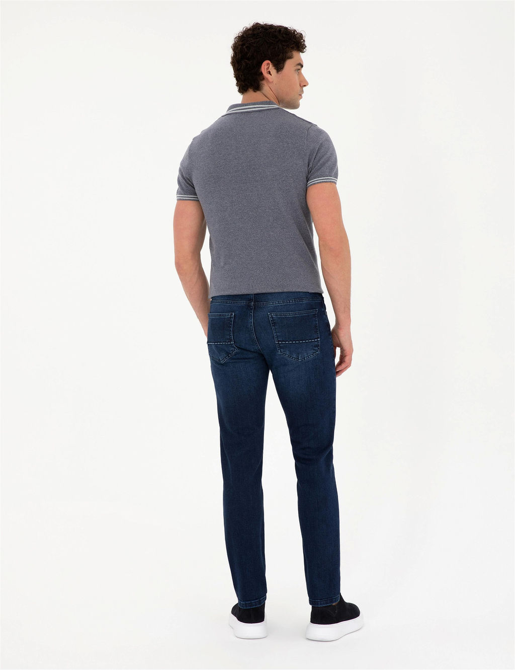Koyu Lacivert Slim Fit Jean Pantolon - Pierre cardin фото 4
