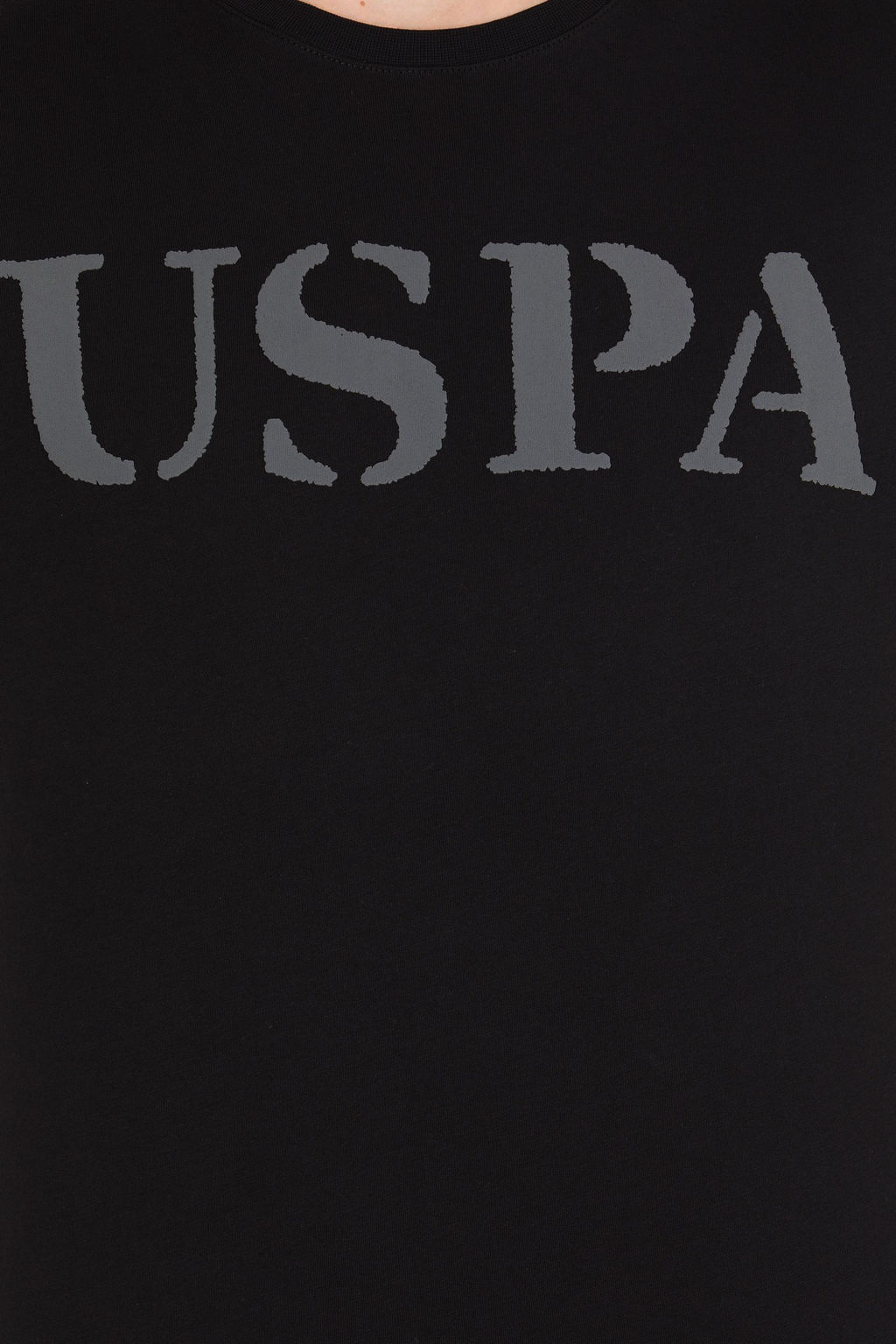 Мужская черная базовая футболка с круглым вырезом - U.s. polo assn фото 6