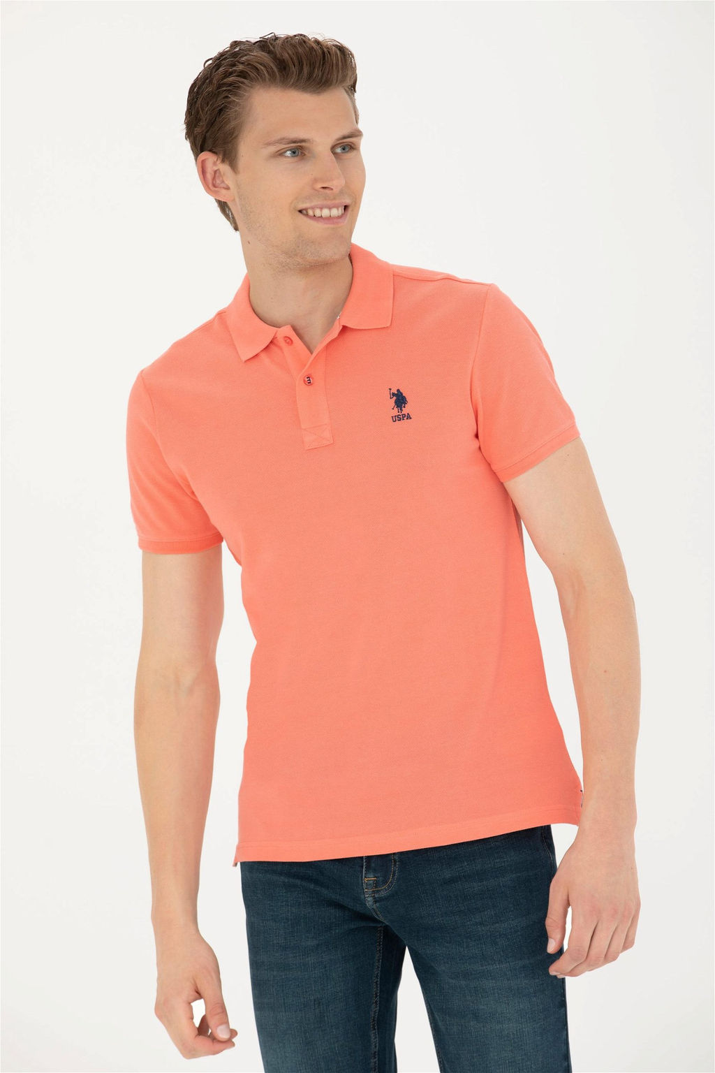 Мужская базовая футболка Salmon - U.s. polo assn фото 3