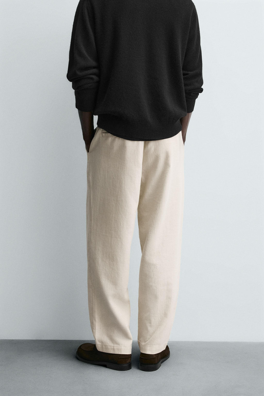 TEXTURED RELAXED FIT TROUSERS - Zara фото 3