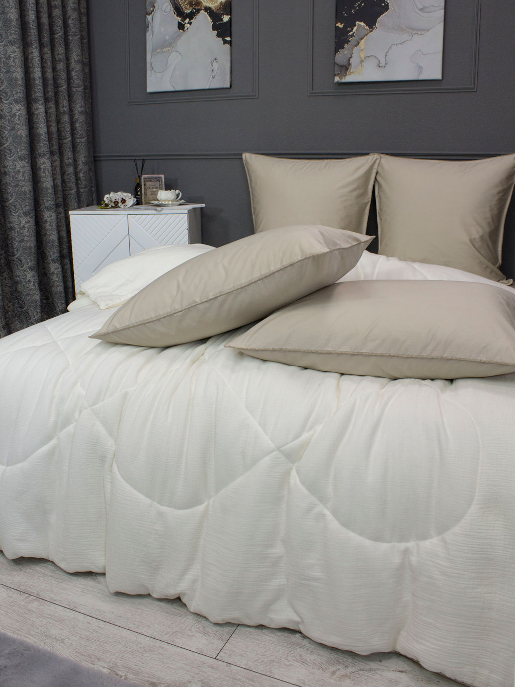 Muslin & Satin Solid color (крем карамель) комплект - Kazanov.a. фото 3