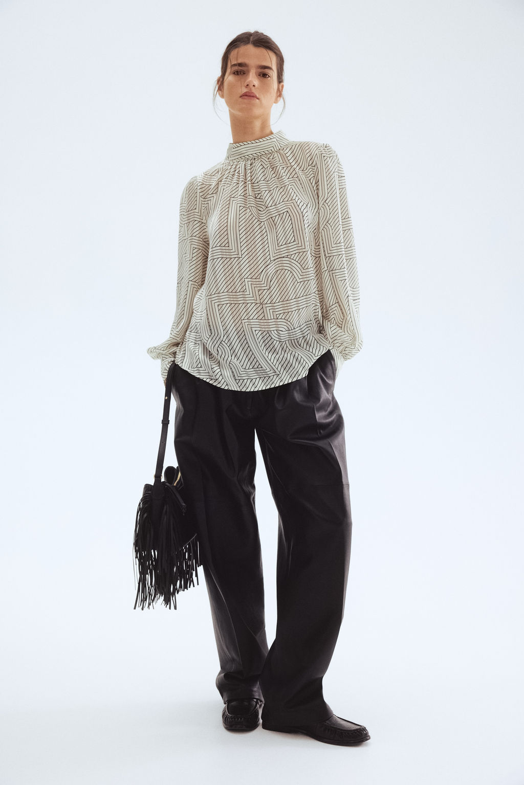 Stand-collar blouse - H&m фото 10