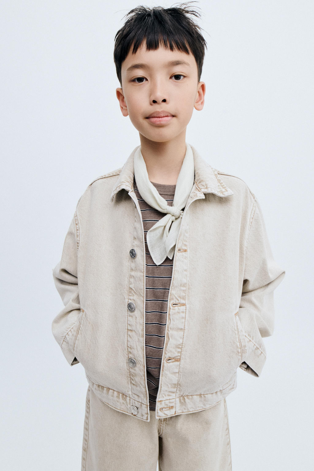 STORIESZ - CAZADORA DENIM / Beige - Zara фото 4