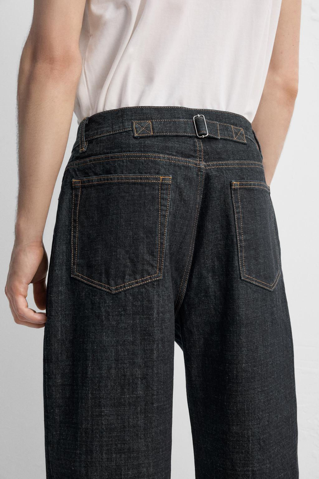 LIMITED EDITION RELAXED FIT TURN-UP JEANS - Zara фото 7