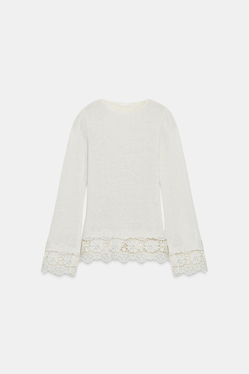 GUIPURE COMBINATION T-SHIRT - Zara фото 21