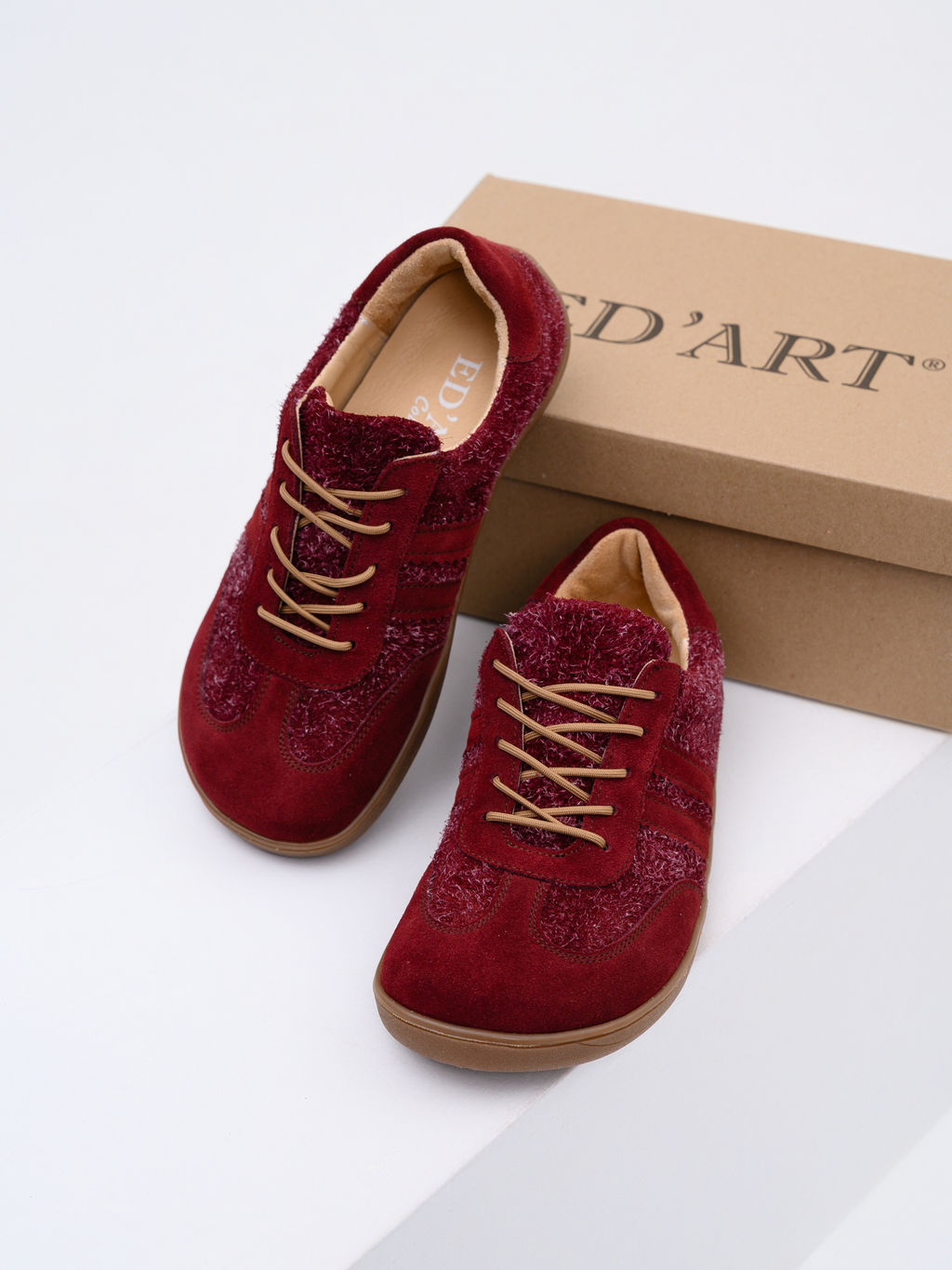 Кеды босоногие натуральная замша бордовые 184.natabr.Бордовая замша+бордовый джангл/Кожа