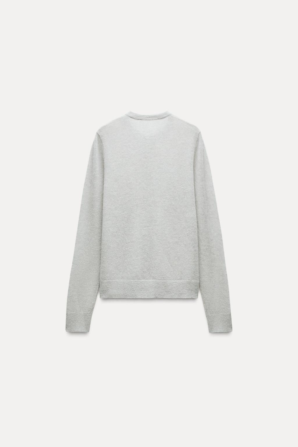 FINE KNIT WOOL AND ALPACA BLEND CARDIGAN - Zara фото 7