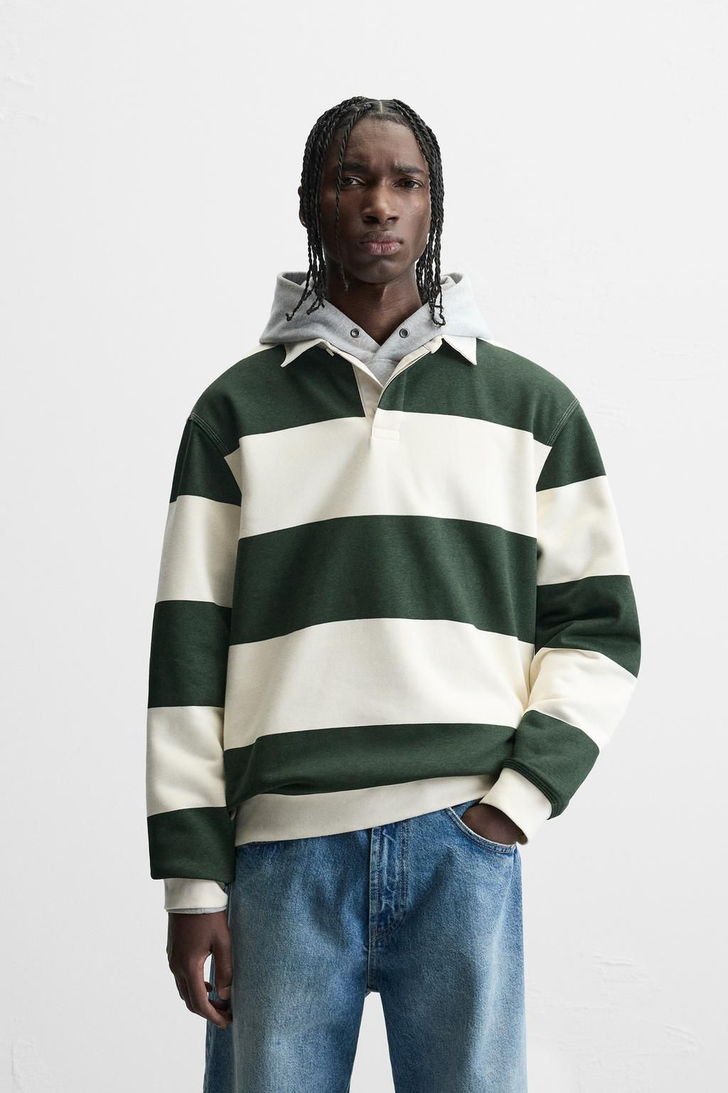CONTRAST COLLAR POLO SHIRT - Zara фото 34