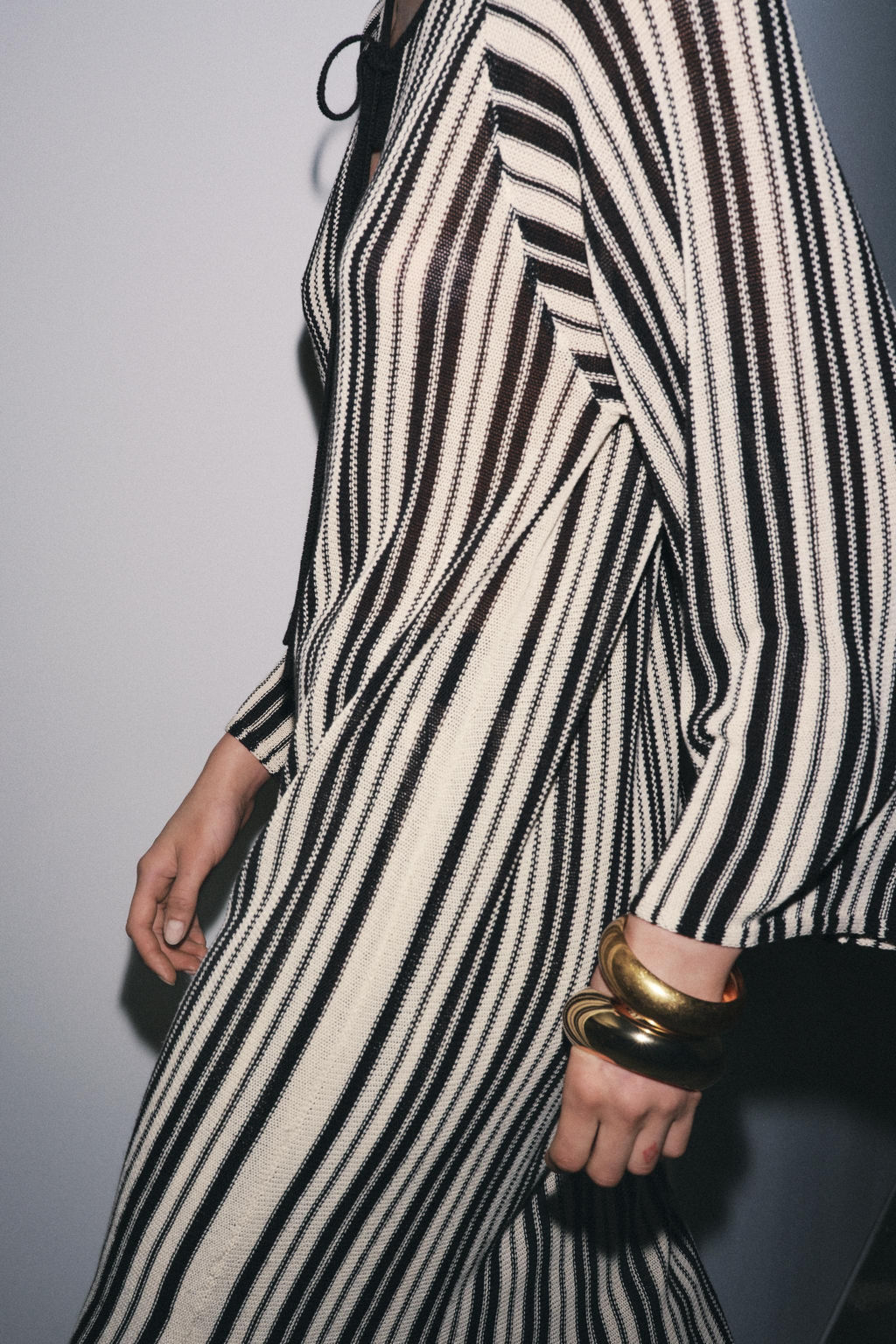 STRIPED KNIT DRESS WITH LINEN - Zara фото 13