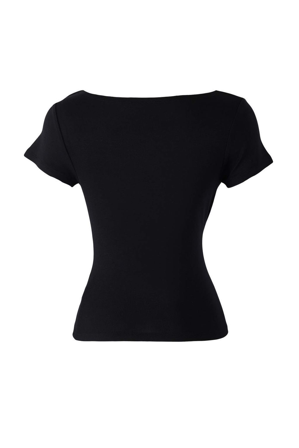 Siyah Buzgu/Drape Detayl? Fitted/Vucuda Oturan Orme Bluz TWOSS25BZ00278